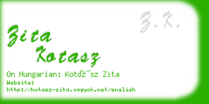 zita kotasz business card